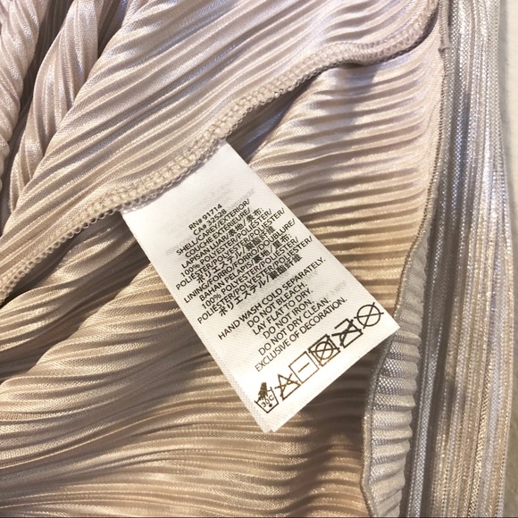 Armani Exchange Champagne Crinkled Cocktail Dress - Picture 7 of 8